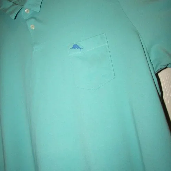 Tommy Bahama XXXL Casual Shirt Golf Polo EUC Teal Green - Picture 2 of 8